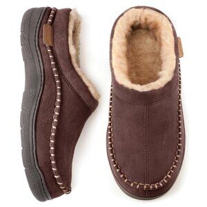 Men's Slip On Moccasin Slippers Indoor Outdoor Warm Fuzzy Comfy House Shoes